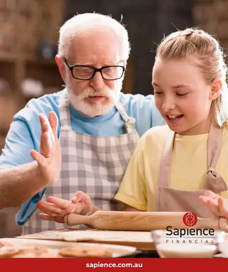grandfather and granddaughter 
