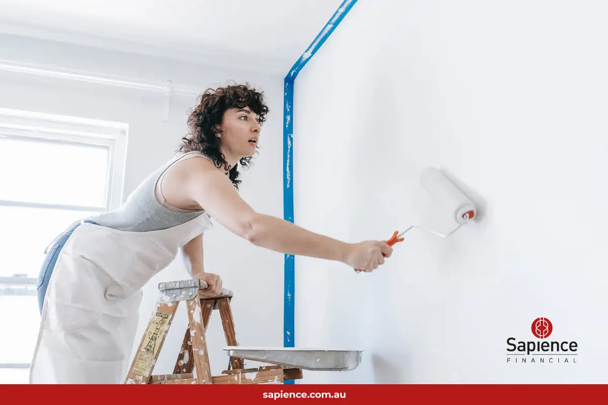 person making changes and redecorating their home